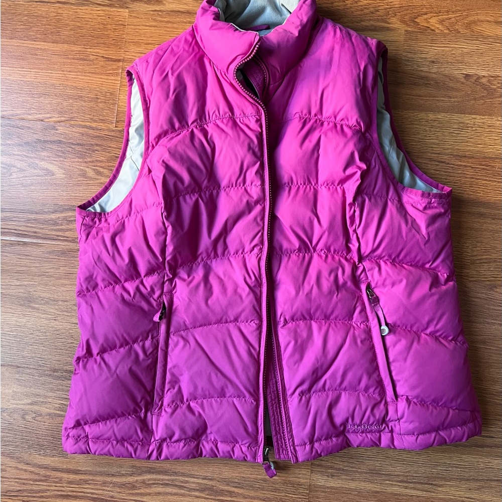 LL Bean Women's Pink Puffer Vest